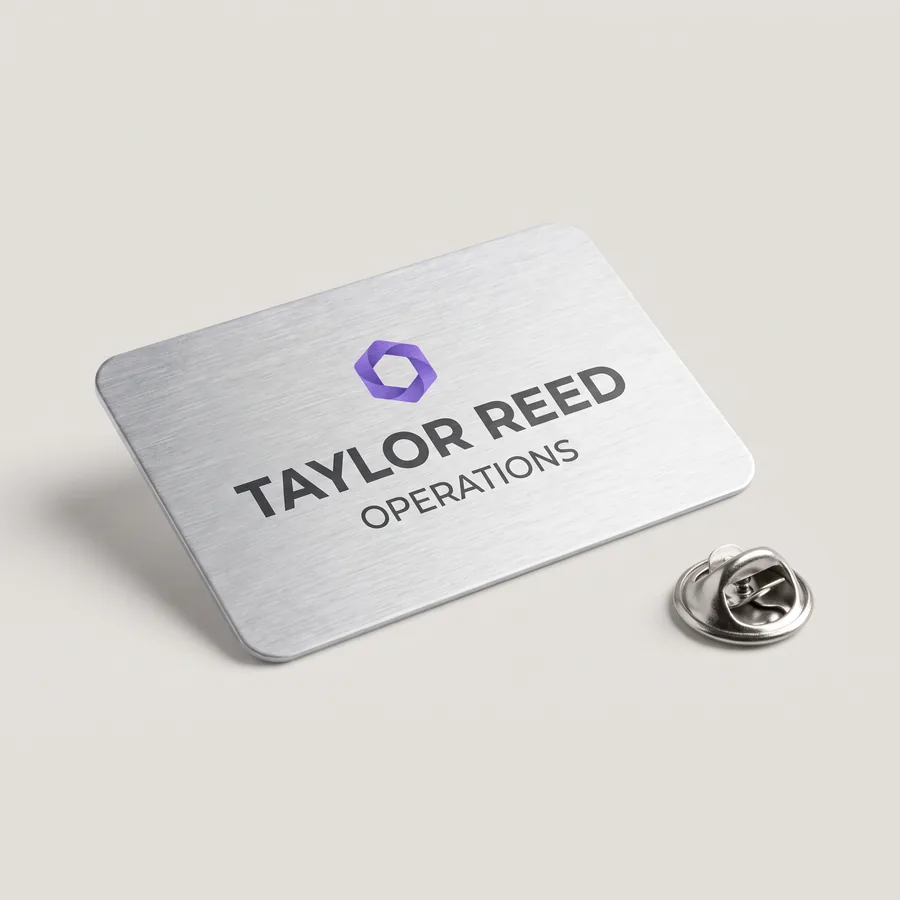 Sublimated Metal Name Badges